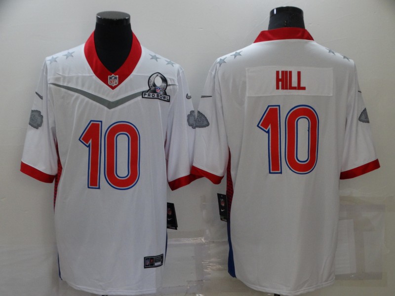 Men's Kansas City Chiefs Tyreek Hill #10 White ALL STAR Jersey